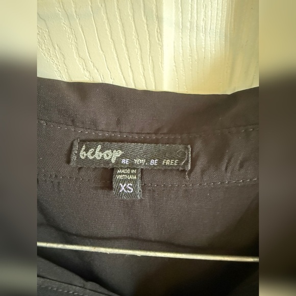 BeBop Black Mid Sleeve Notched Collar Dress - Picture 2 of 3